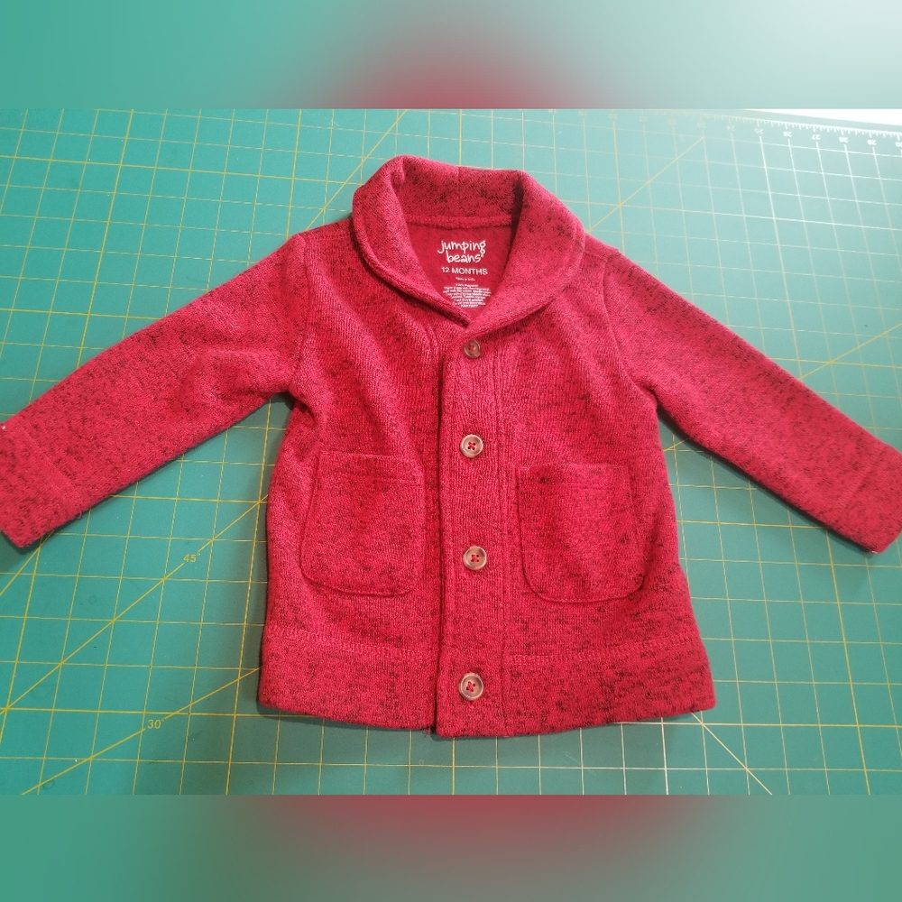 5/$20 Jumping Beans 12M Red Peacoat Jacket